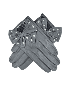 Leðurhanskar ófóðraðir-gráir