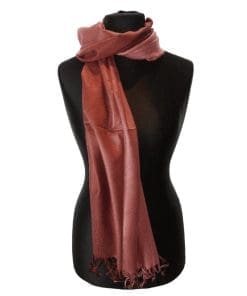 Pashmina slæða tvílit-burgundy/bleik