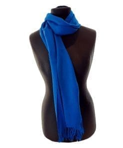 Pashmina slæða einlit-kóngablá