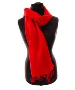 Pashmina slæða einlit-rauð