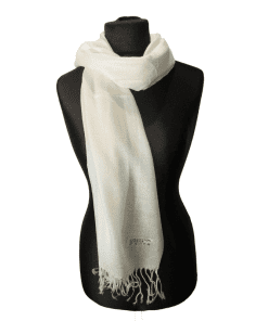 Pashmina slæða einlit-hvít