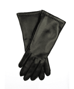 Leðurhanskar ullarfóðraðir-svartir