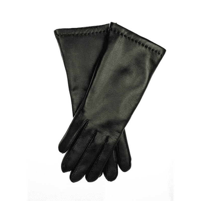 Leðurhanskar ullarfóðraðir-svartir