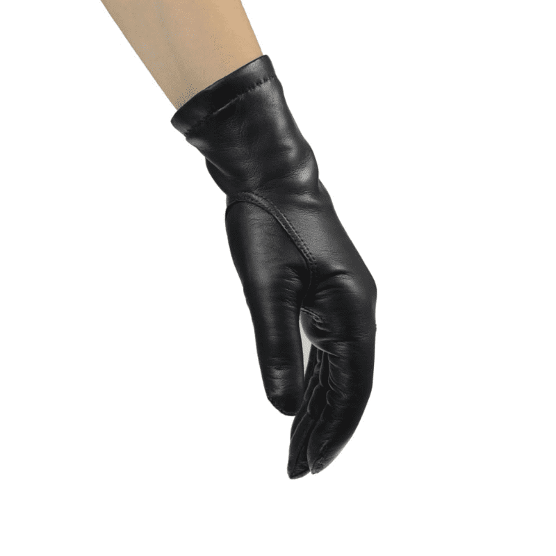 Leðurhanskar ullarfóðraðir-svartir - Image 3