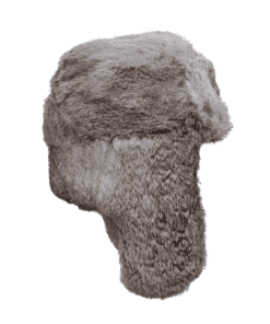 Loðfeldshúfa kanína - náttúrulega grá