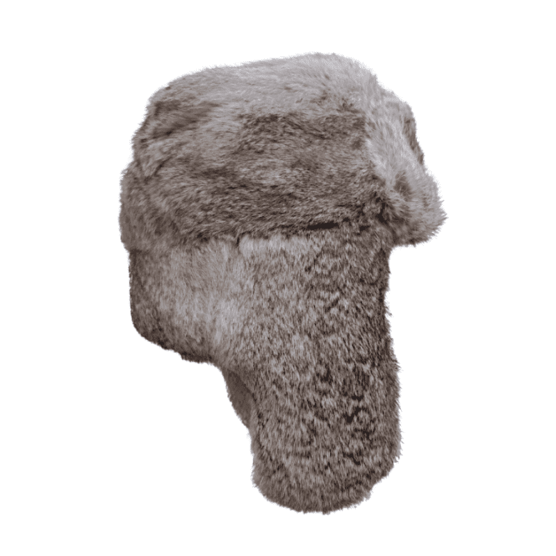 Loðfeldshúfa kanína - náttúrulega grá