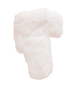 Loðfeldshúfa kanína - hvít