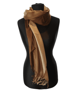 Pashmina slæða tvílit-brún/beige