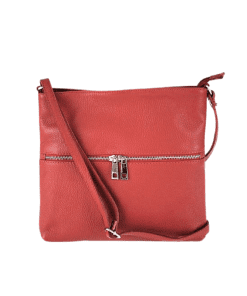 Josslyn leðurtaska-rauð