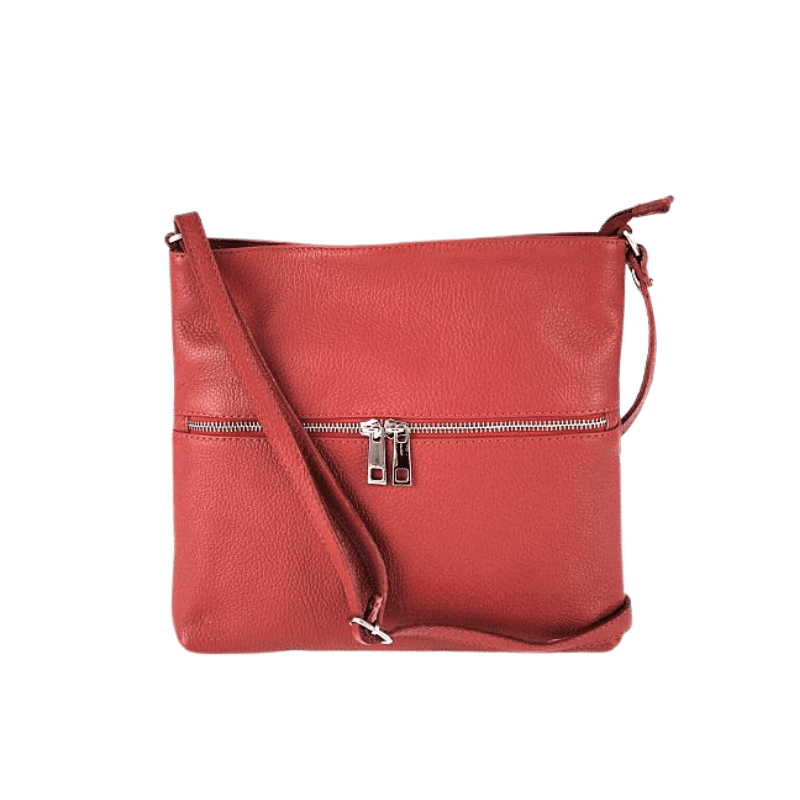 Josslyn leðurtaska-rauð