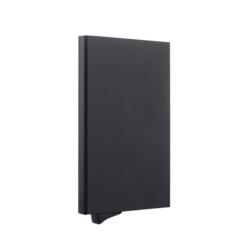 Ál kortahylki með RFID öryggi-svart