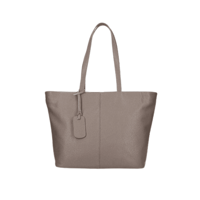 Vittoria leðurtaska-dökk taupe