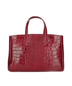 NATALIA leðurtaska - dökk rauð