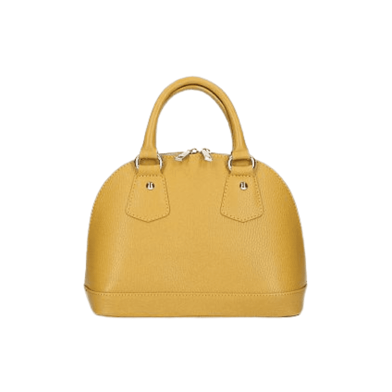 LOLANDA leðurtaska - sinnepsgul