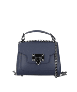 NORINA leðurtaska - navy blá