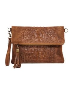 TECLA leðurtaska - brún