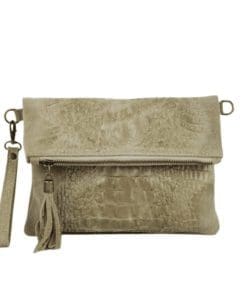 TECLA leðurtaska - taupe