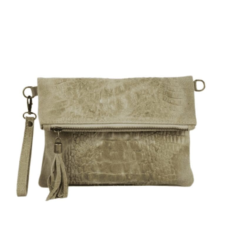 TECLA leðurtaska - taupe