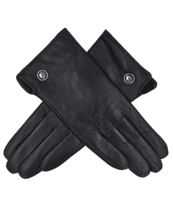 Leðurhanskar flísfóðraðir-svartir