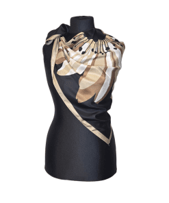 Slæða m/mynstri-beige