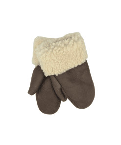 Sauðskinns lúffur 3-5ára -brúnir