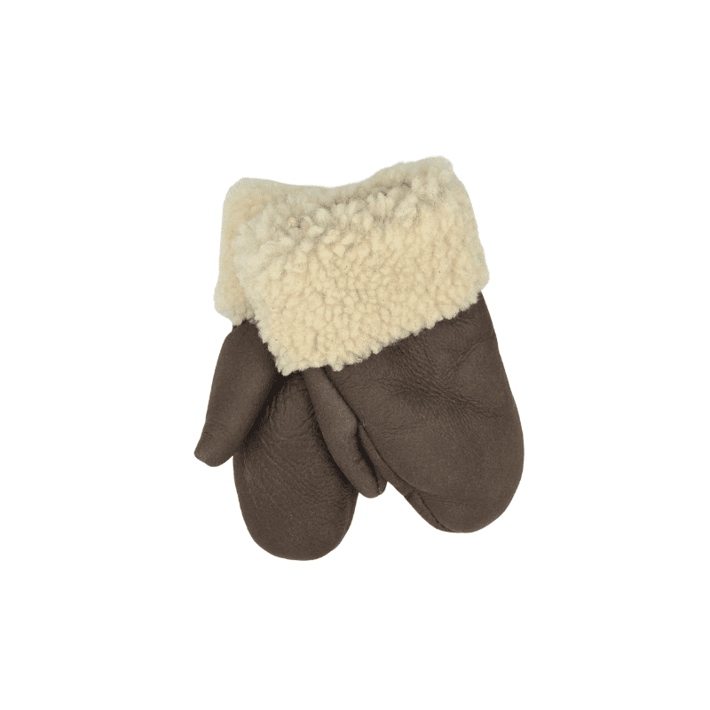 Sauðskinns lúffur 3-5ára -brúnir