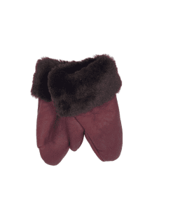 Sauðskinns lúffur 3-5ára-burgundy