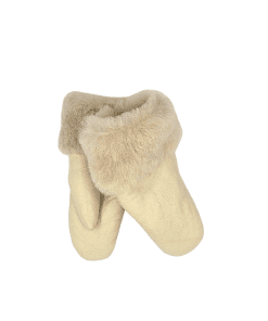 Sauðskinns lúffur 3-5ára-kremlit