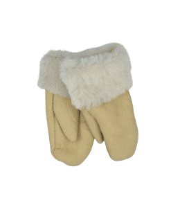 Sauðskinns lúffur 3-5ára - kremlit