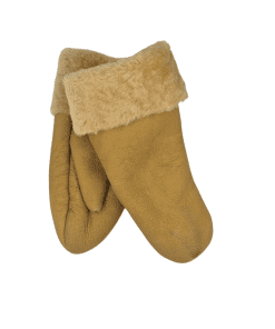 Sauðskinns lúffur 6-8ára - camel