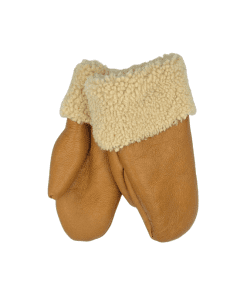 Sauðskinns lúffur 6-8ára - tan