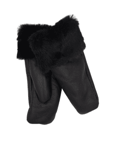 Sauðskinns lúffur-svartir