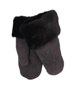 Sauðskinns lúffur-dökk brúnar