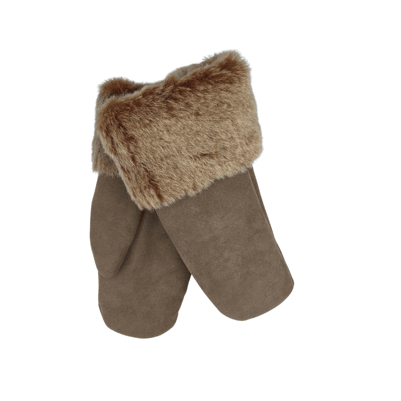 Sauðskinns lúffur-ljós brúnar