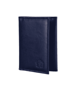 Leður kortaveski m/RFID-blátt