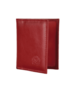 Leður kortaveski m/RFID-rautt