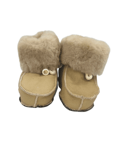 Barna sauðskinns skór-Beige - 24-30mán
