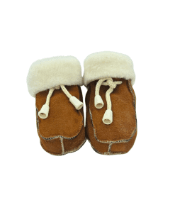 Barna sauðskinns skór-rauðbrúnir24-30mán