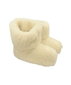 Sauðskinns flóka inniskór-hvítir