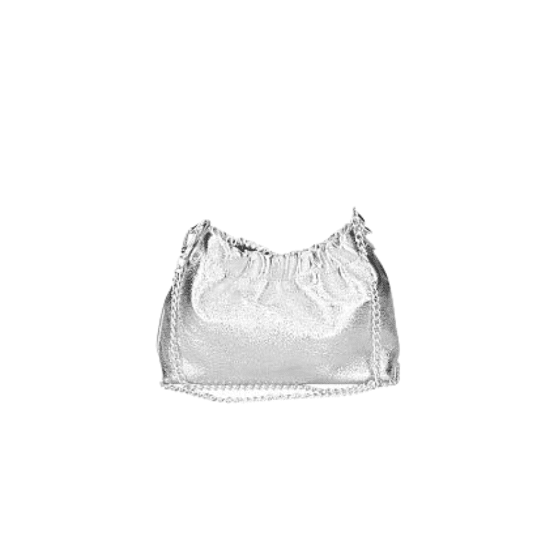 Sissi leðurtaska-silfur