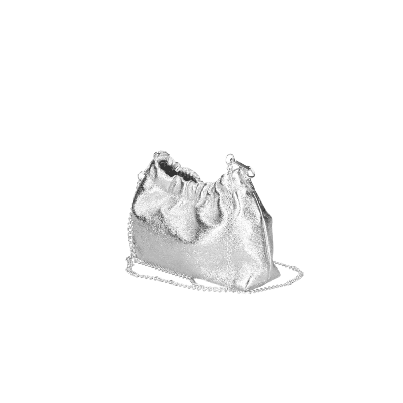 Sissi leðurtaska-silfur - Image 4