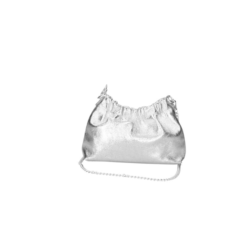 Sissi leðurtaska-silfur - Image 5